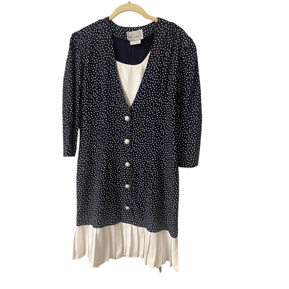Vintage Paris Sport Club dress navy print sz 11